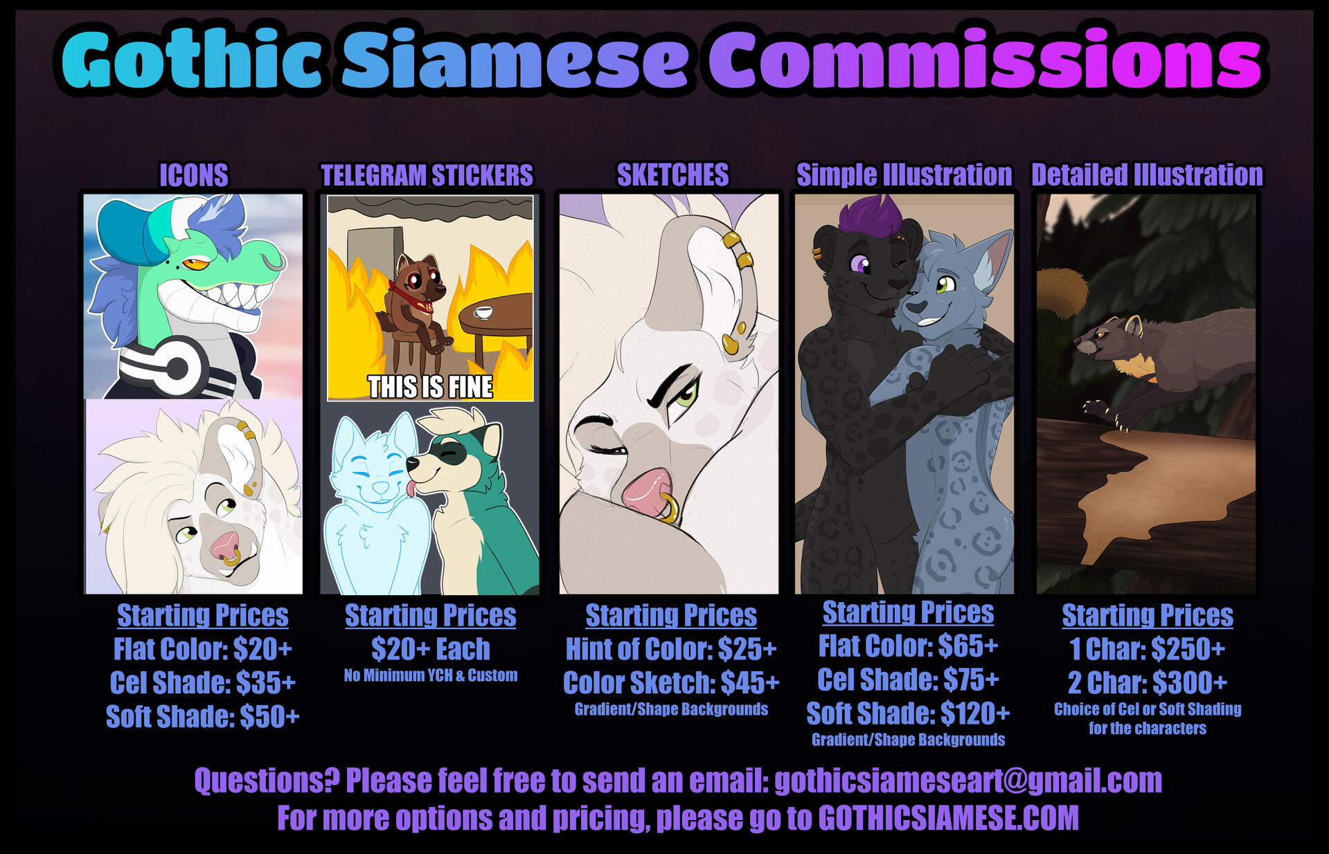 Commission Price Sheet